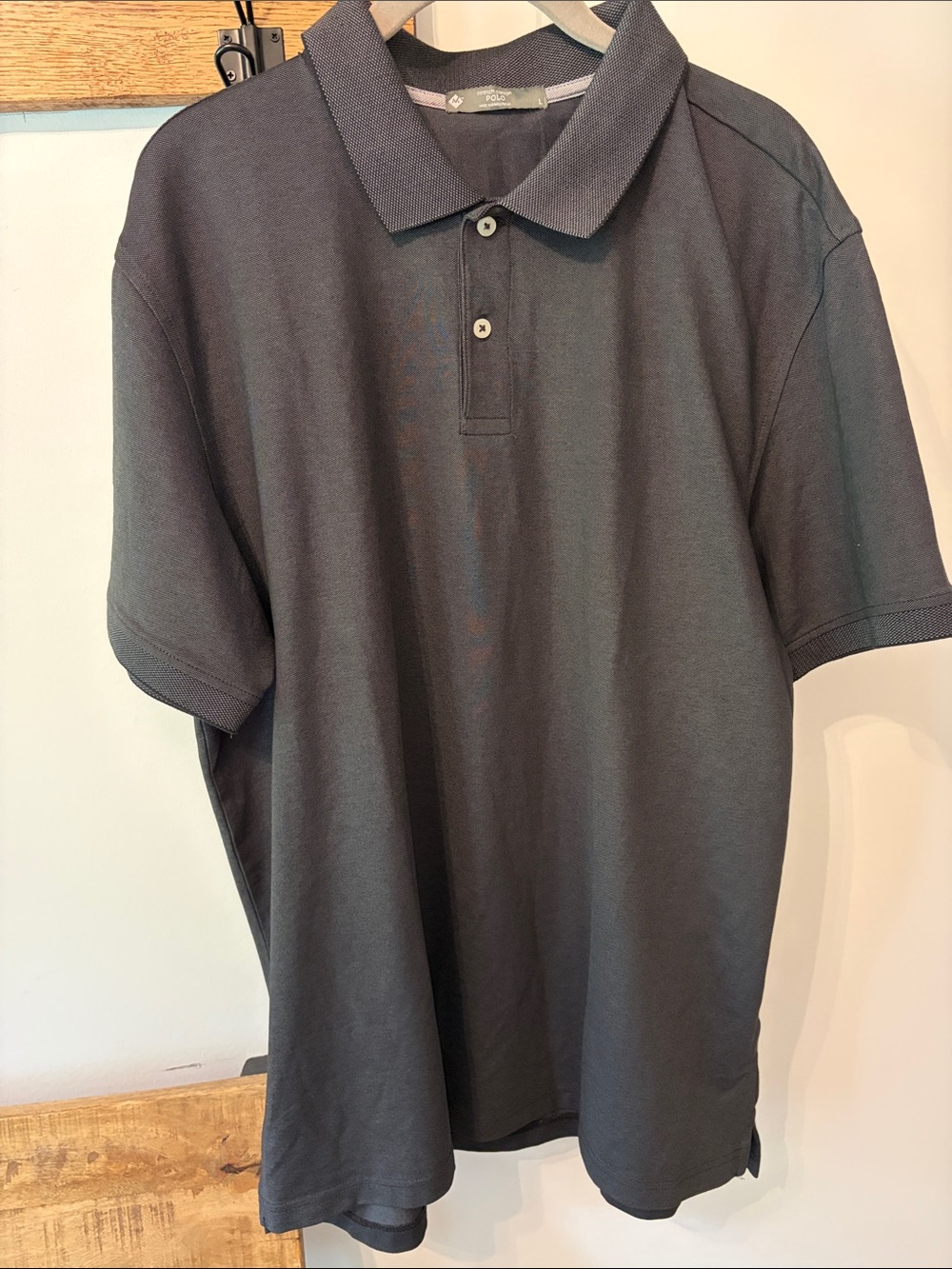 Men's Dark Charcoal Polo Shirt with Classic Collar